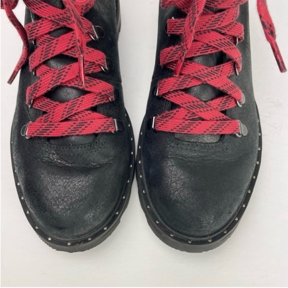 Sorel Lennox Hiker Black Waterproof Leather Bikercore Moto Ankle Boot - Picture 3 of 12